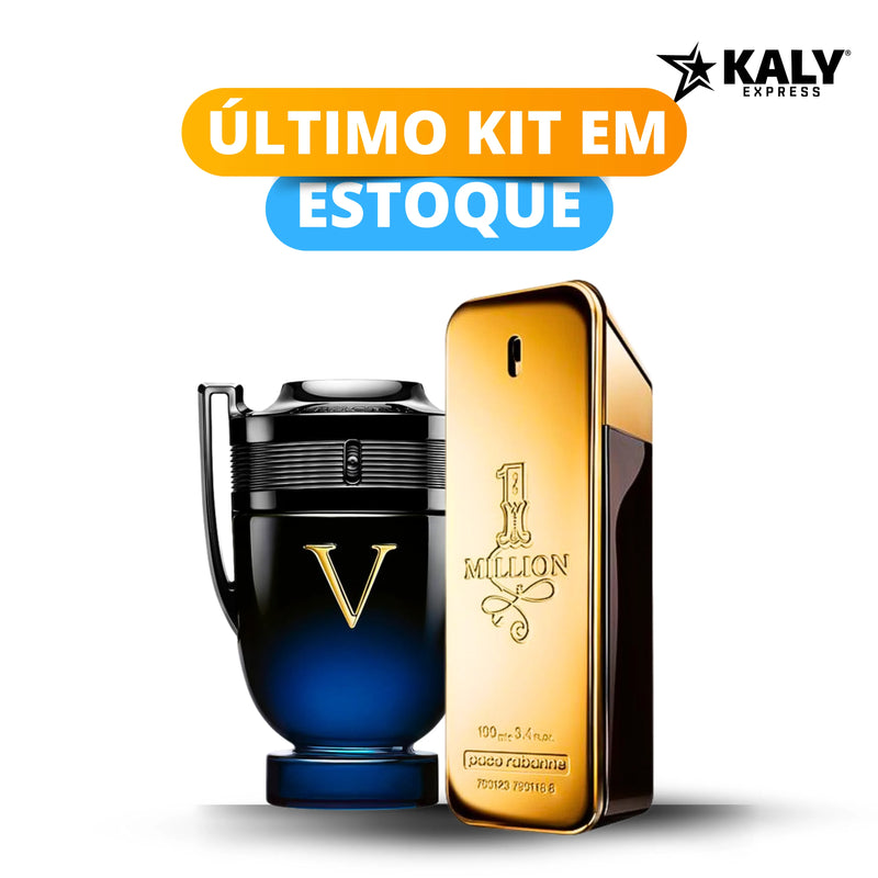 Kit 2 Perfumes Masculinos Importados (100ml cada) One Million  l Invictus